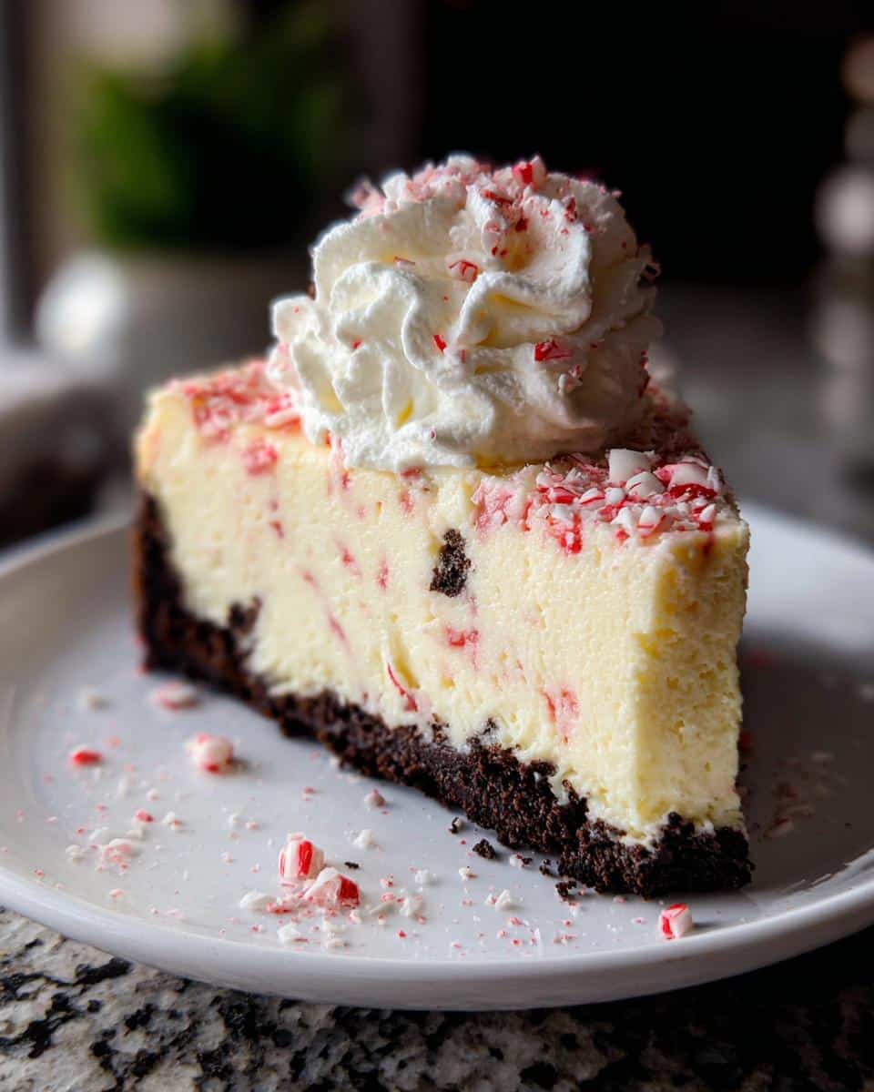 White Chocolate Peppermint Cheesecake