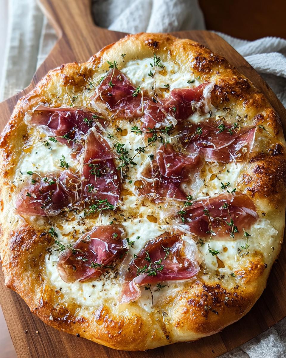 White Pizza with Beef Prosciutto Hot Honey - detail 1