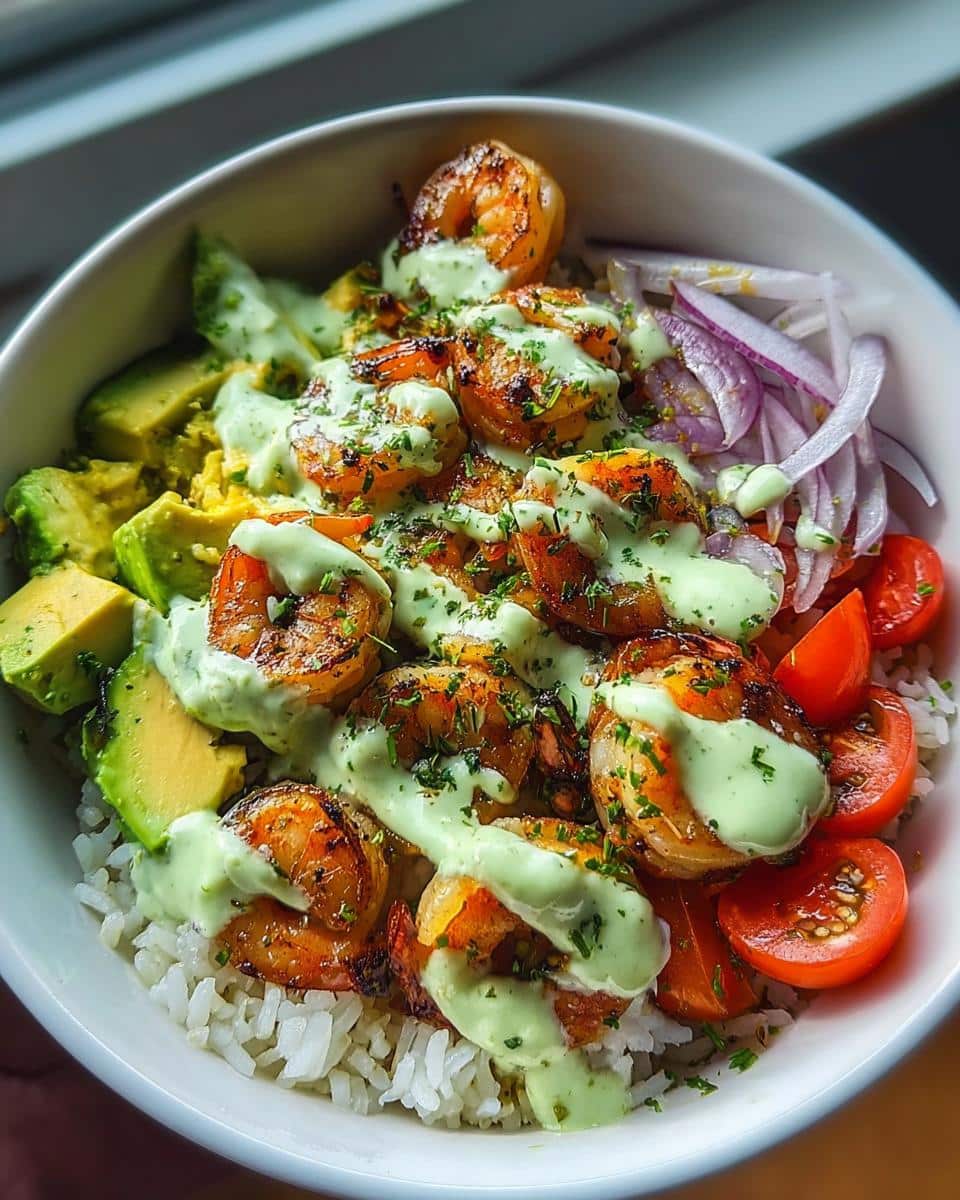 Zesty Shrimp & Avocado Rice Bowls - detail 1