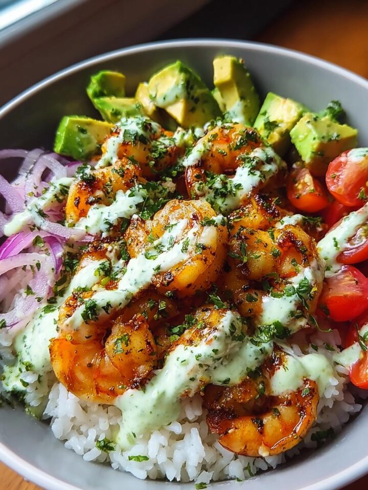 Zesty Shrimp & Avocado Rice Bowls