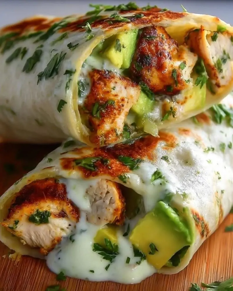 Avocado Chicken Wraps