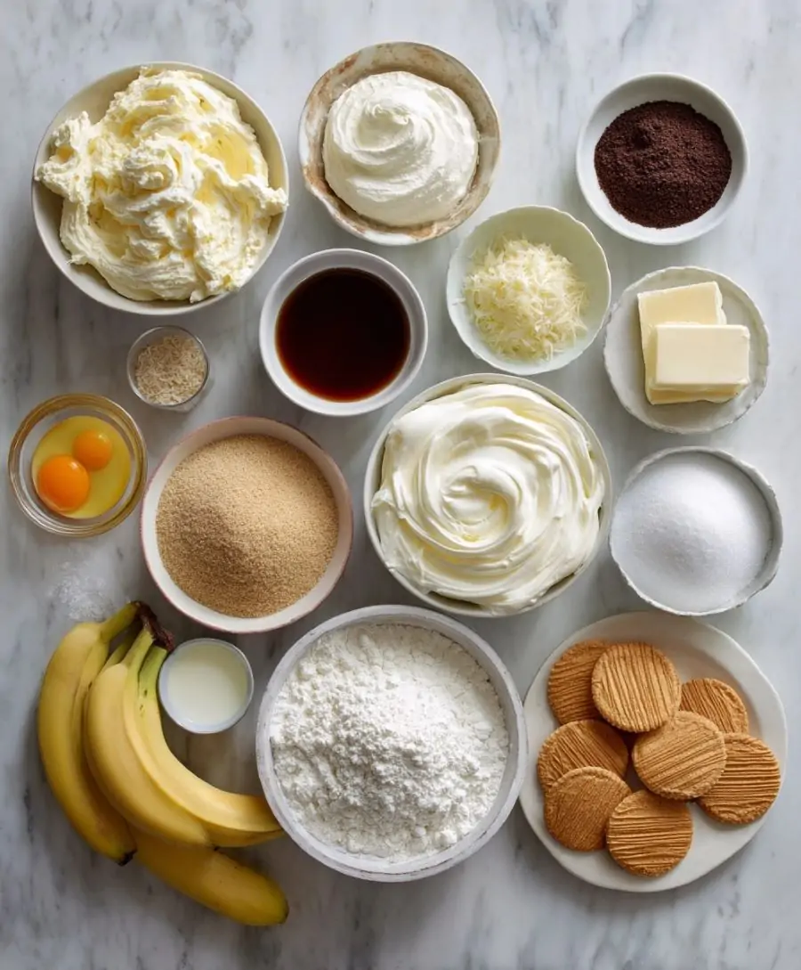 Banana Pudding Cheesecake Cake - ingredients