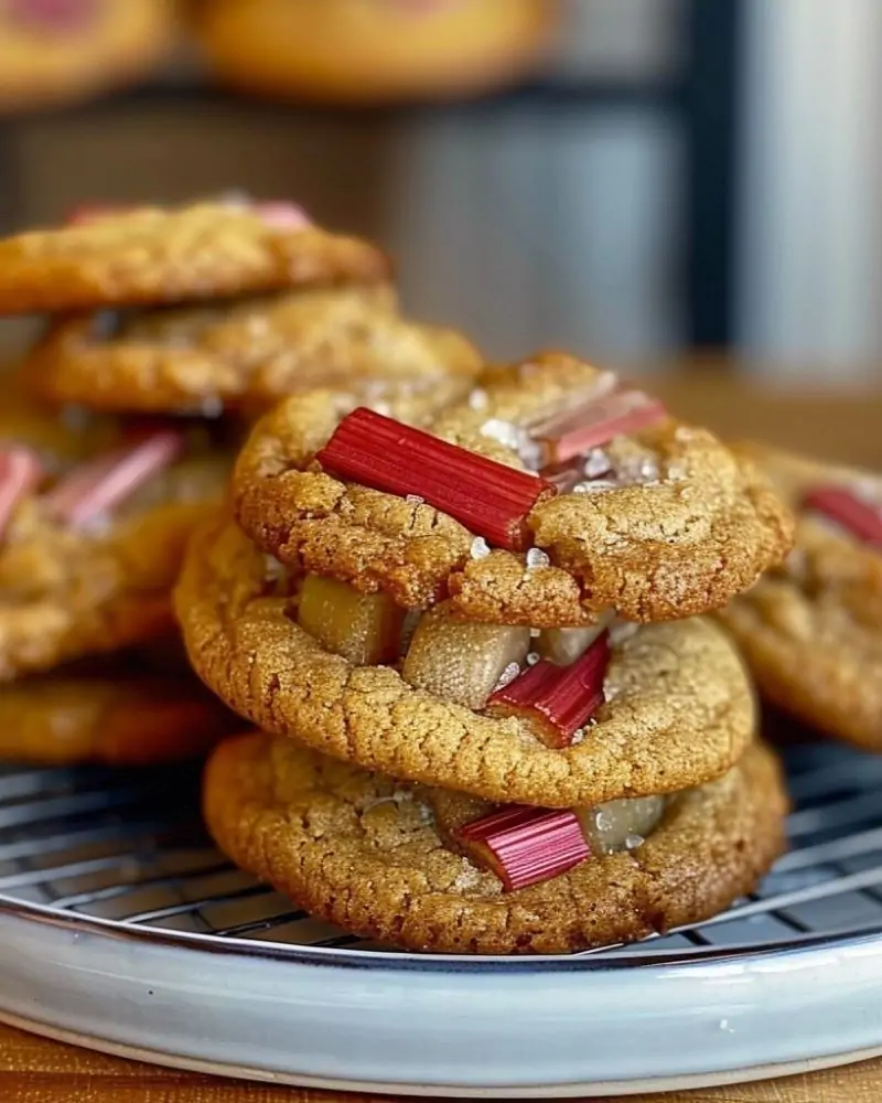 Brown Sugar Rhubarb Cookies