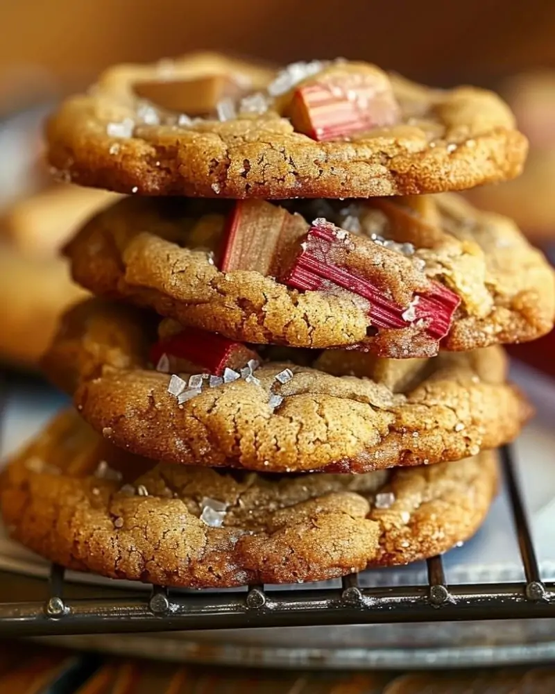 Brown Sugar Rhubarb Cookies