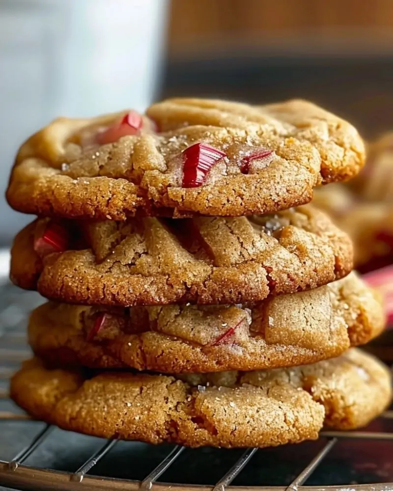 Brown Sugar Rhubarb Cookies