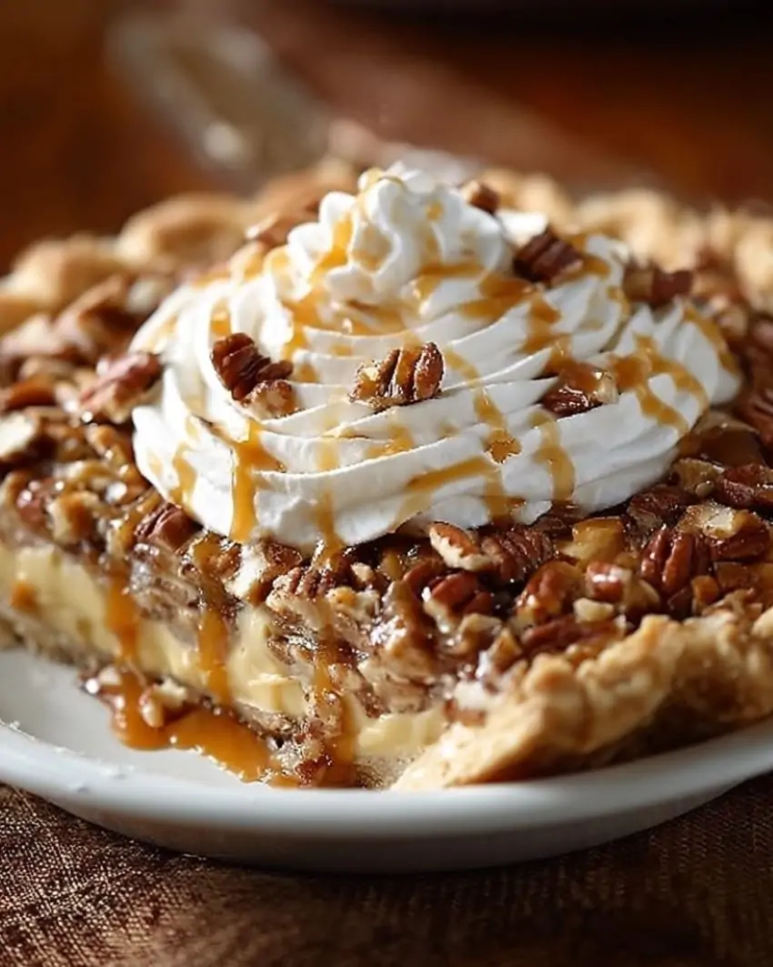Caramel Pecan Delight Pie