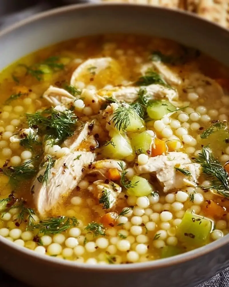 Chicken & Pearl Couscous Soup