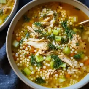 Chicken & Pearl Couscous Soup