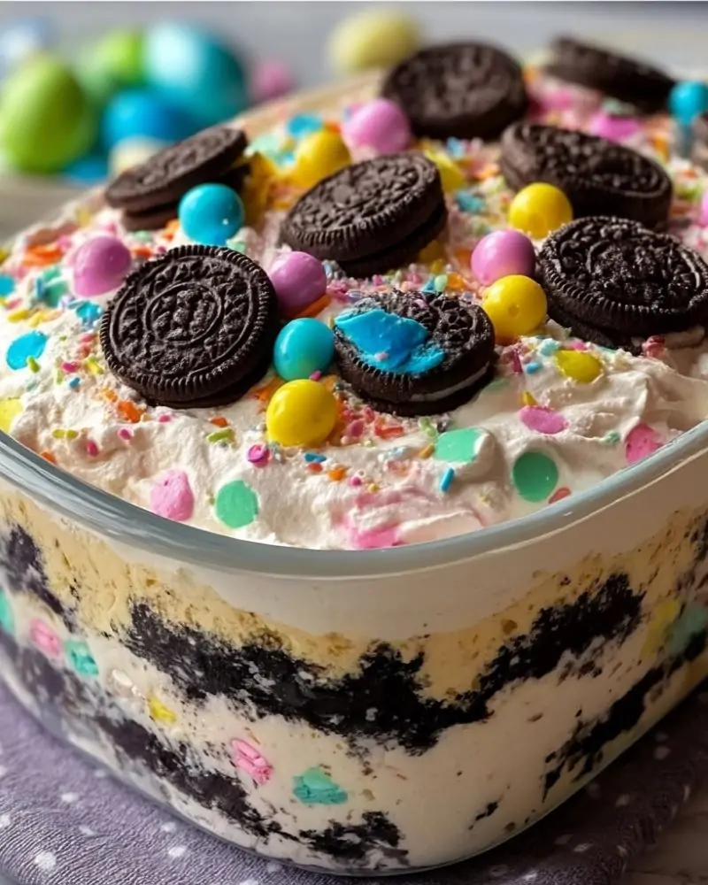 Easter Oreo Cookie Casserole