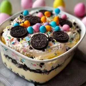 Easter Oreo Cookie Casserole