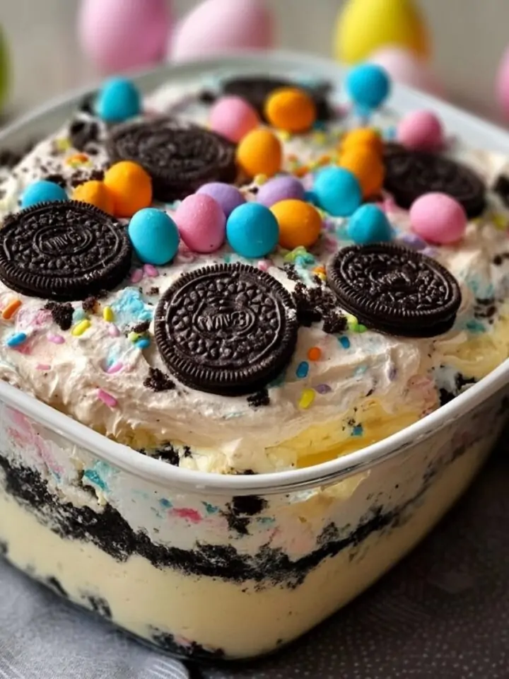 Easter Oreo Cookie Casserole