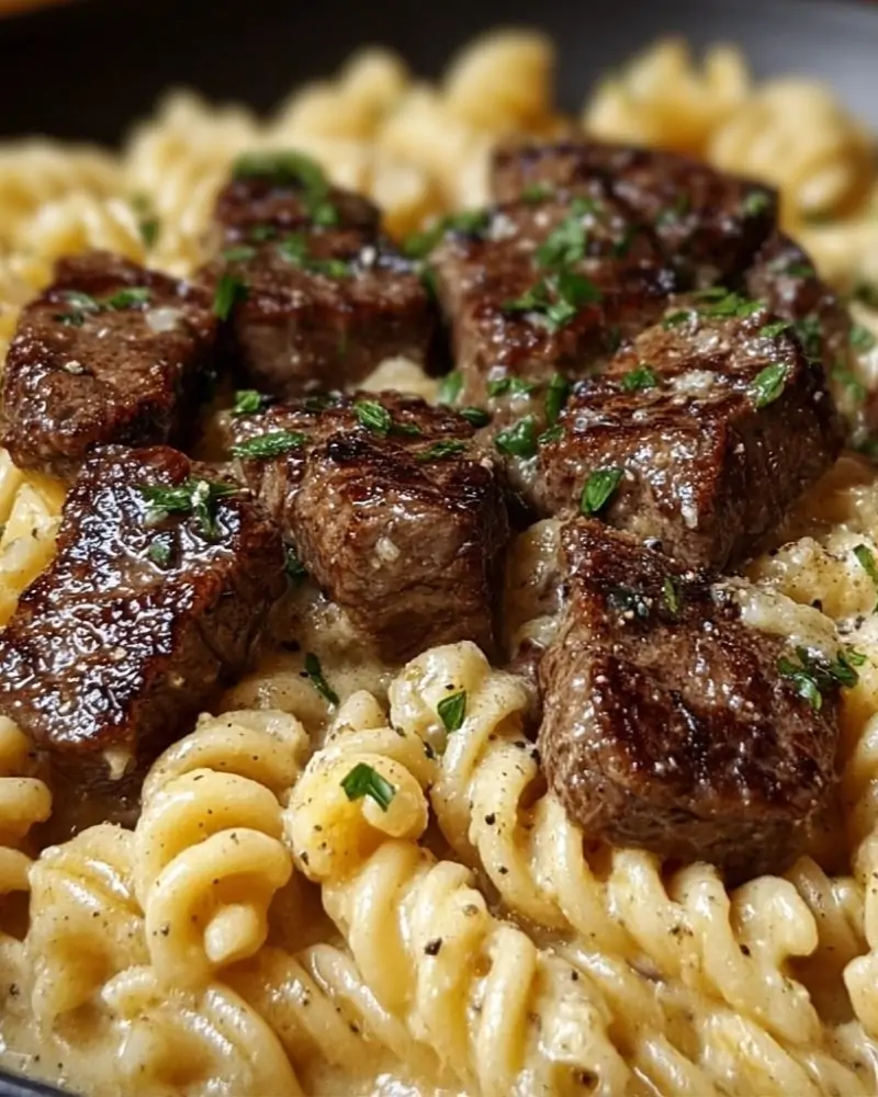 Garlic Butter Steak and Pasta