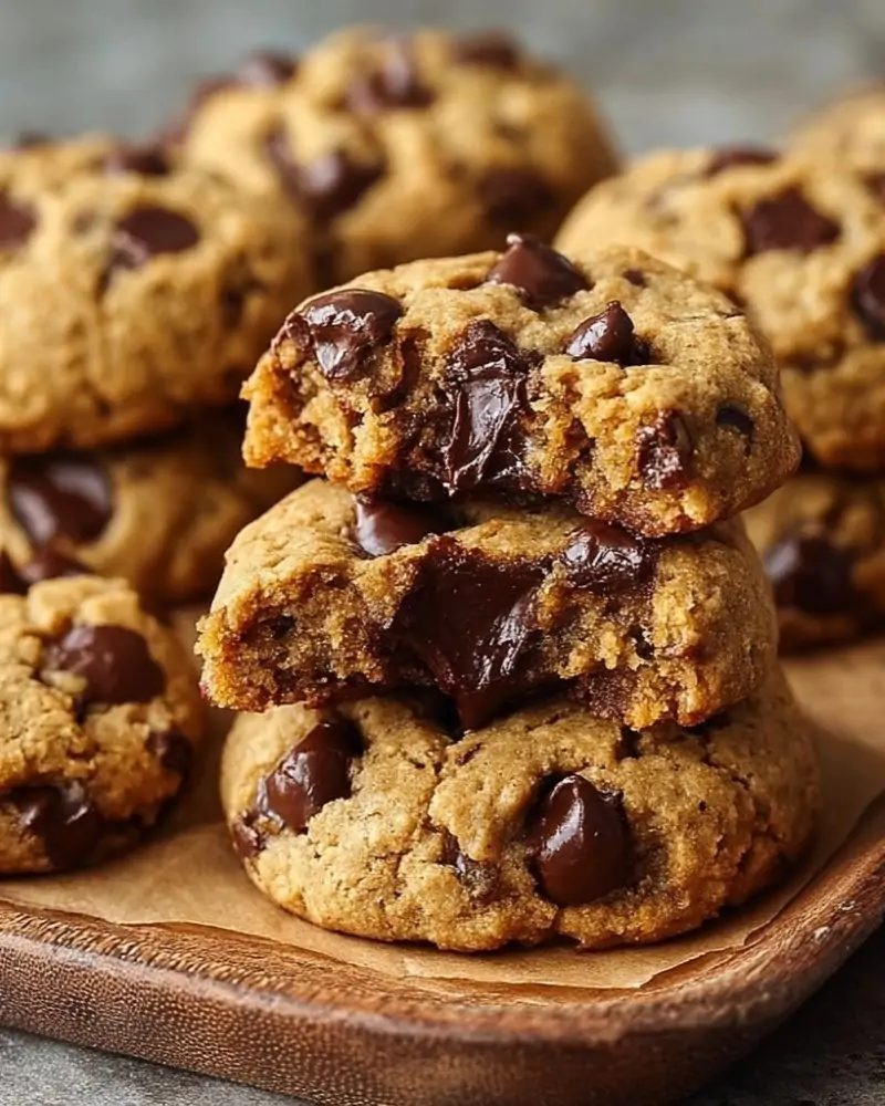 Healthy Greek Yogurt Chocolate Chip Cookies with Melty Centers