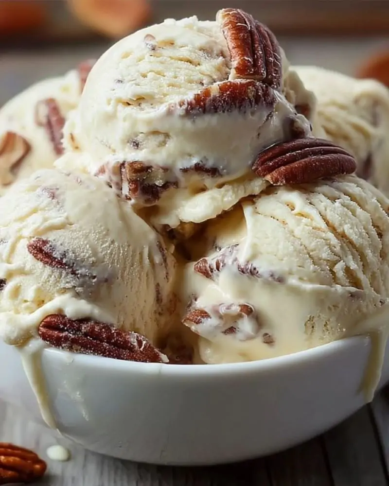 Homemade Butter Pecan Ice Cream