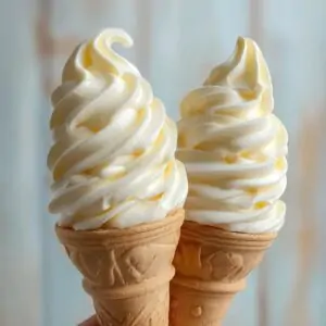 Homemade Vanilla Soft Serve Ice Cream