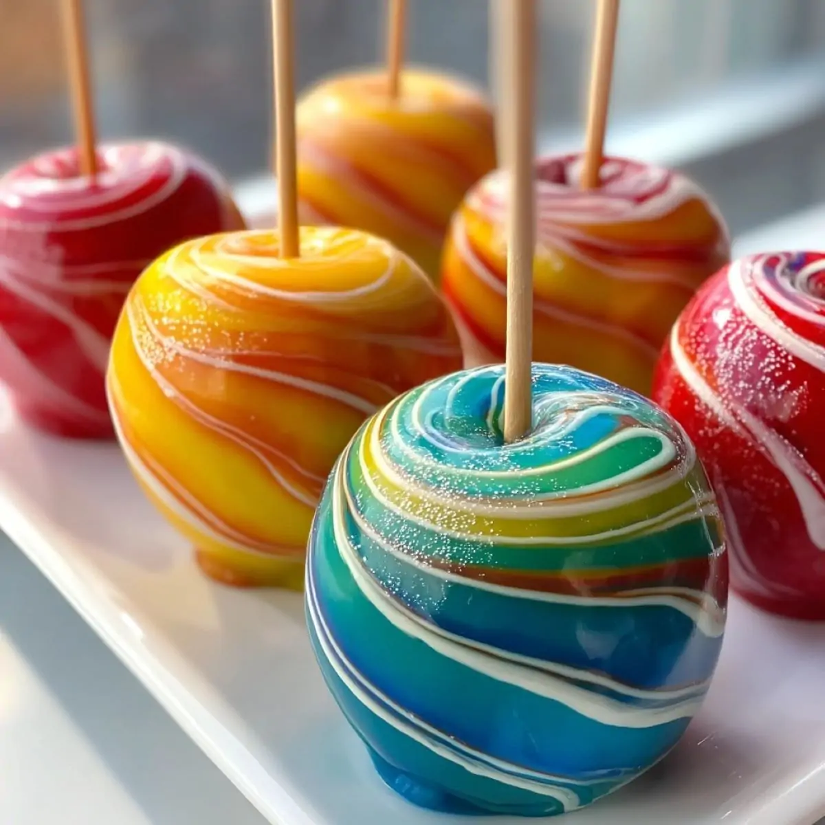 Kool-Aid Swirl Candy Apples