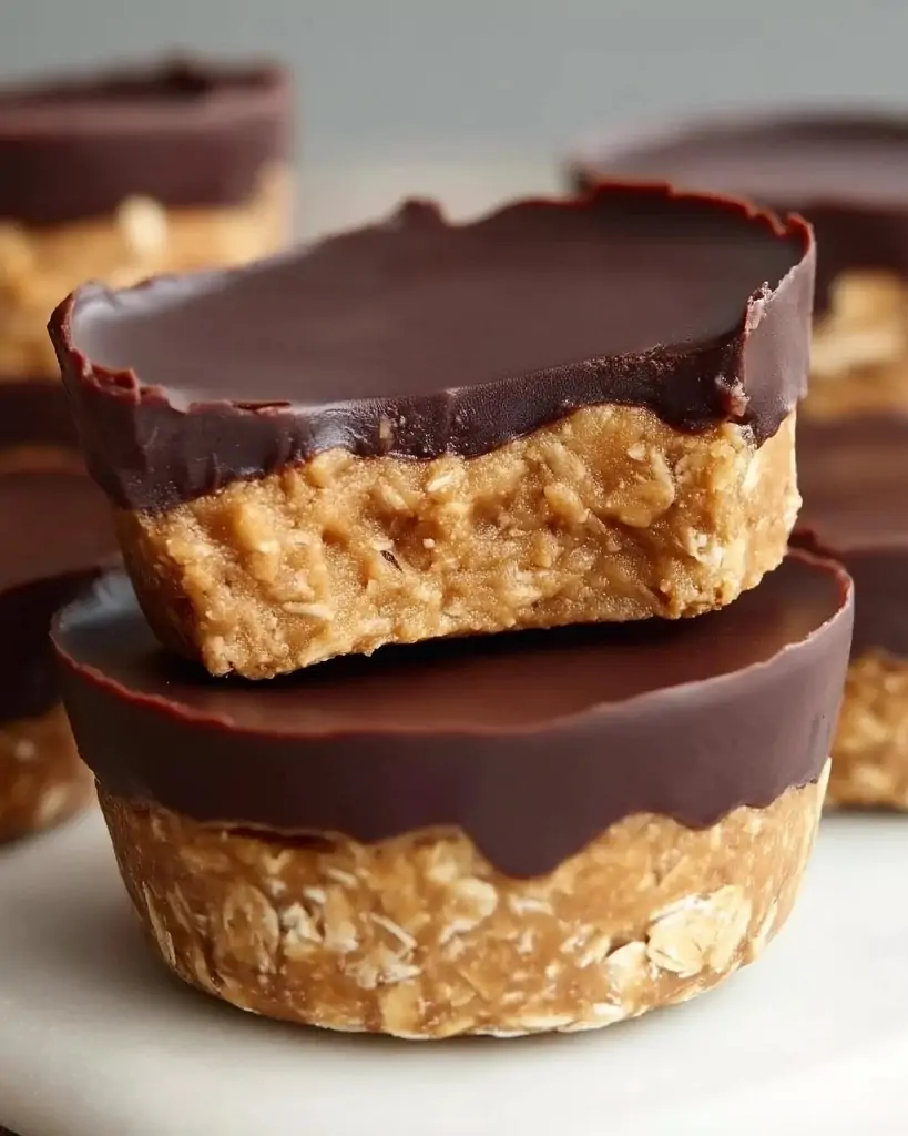 No Bake Peanut Butter Oat Cups