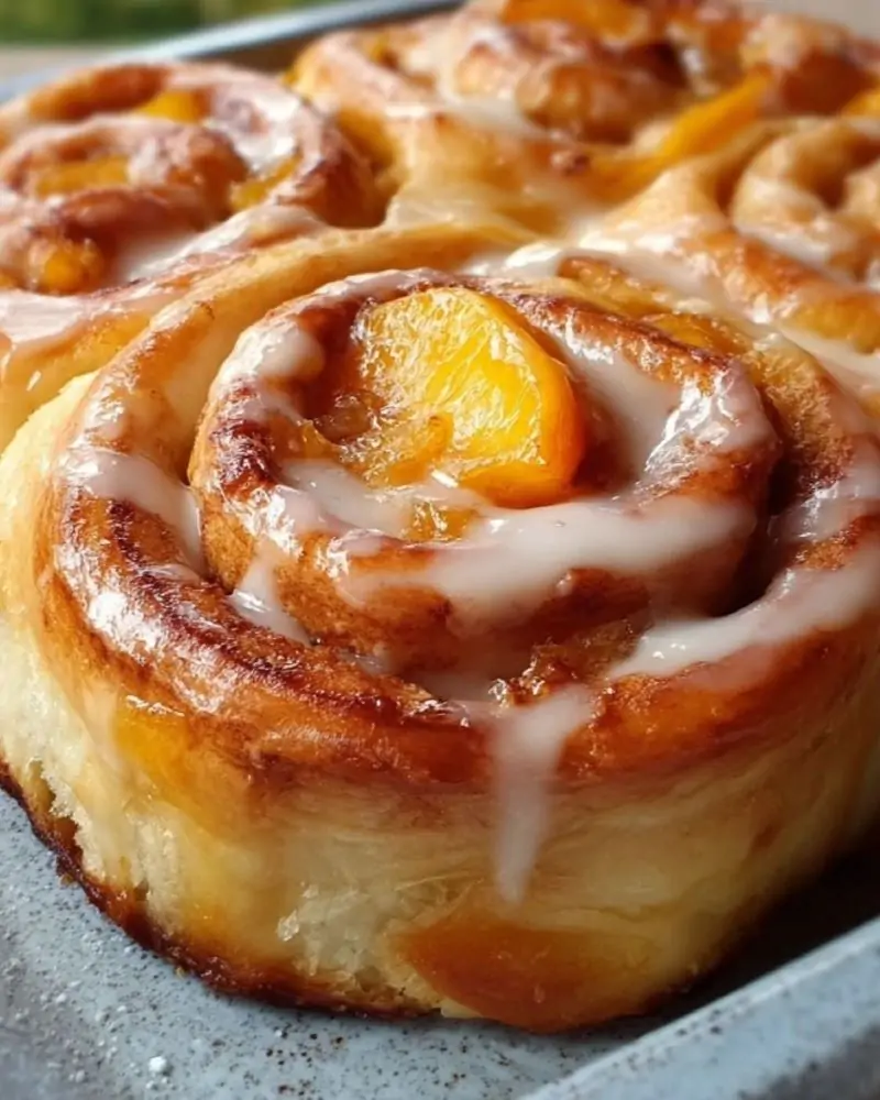 Peach Pie Cinnamon Rolls