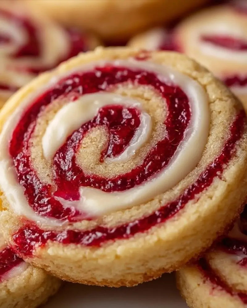 Raspberry Cheesecake Cookie Swirls
