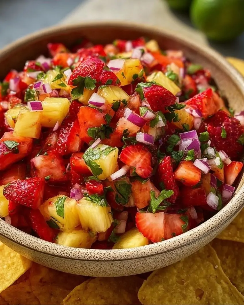 Refreshing Strawberry Pineapple Salsa