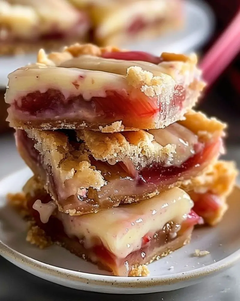 Rhubarb Shortbread Bars