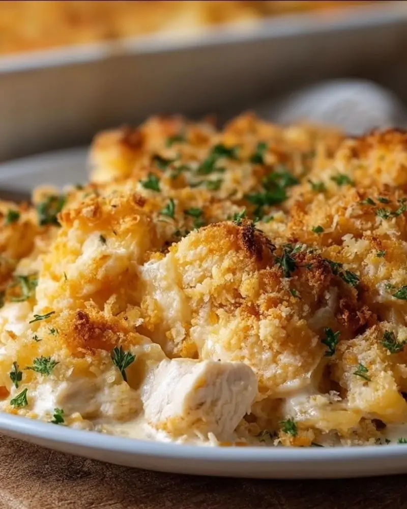 Ritz Cracker Chicken Casserole