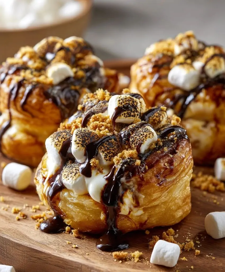 S’mores Cheesecake Cookie Croffle