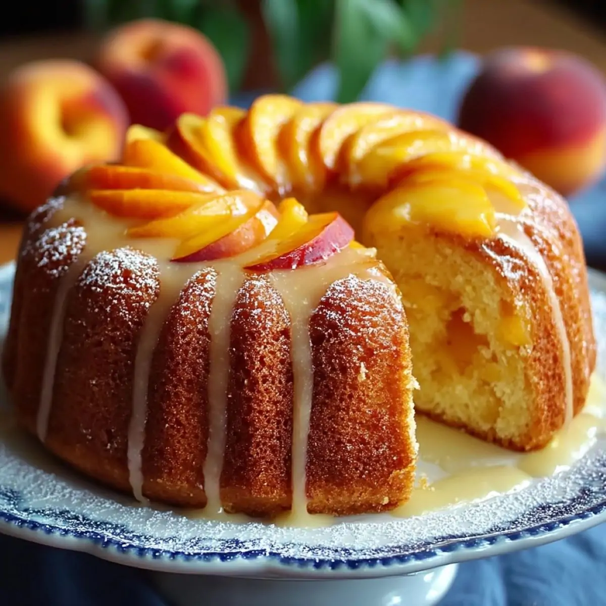 Southern Peach Buttermilk Pound Cake