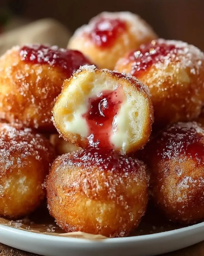 Strawberry Cheesecake Donut Holes