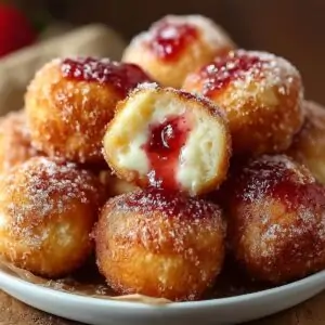 Strawberry Cheesecake Donut Holes