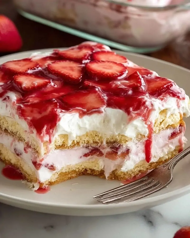 Strawberry Eclair Cake