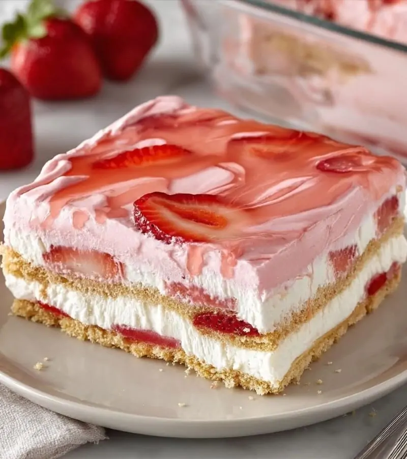 Strawberry Eclair Cake