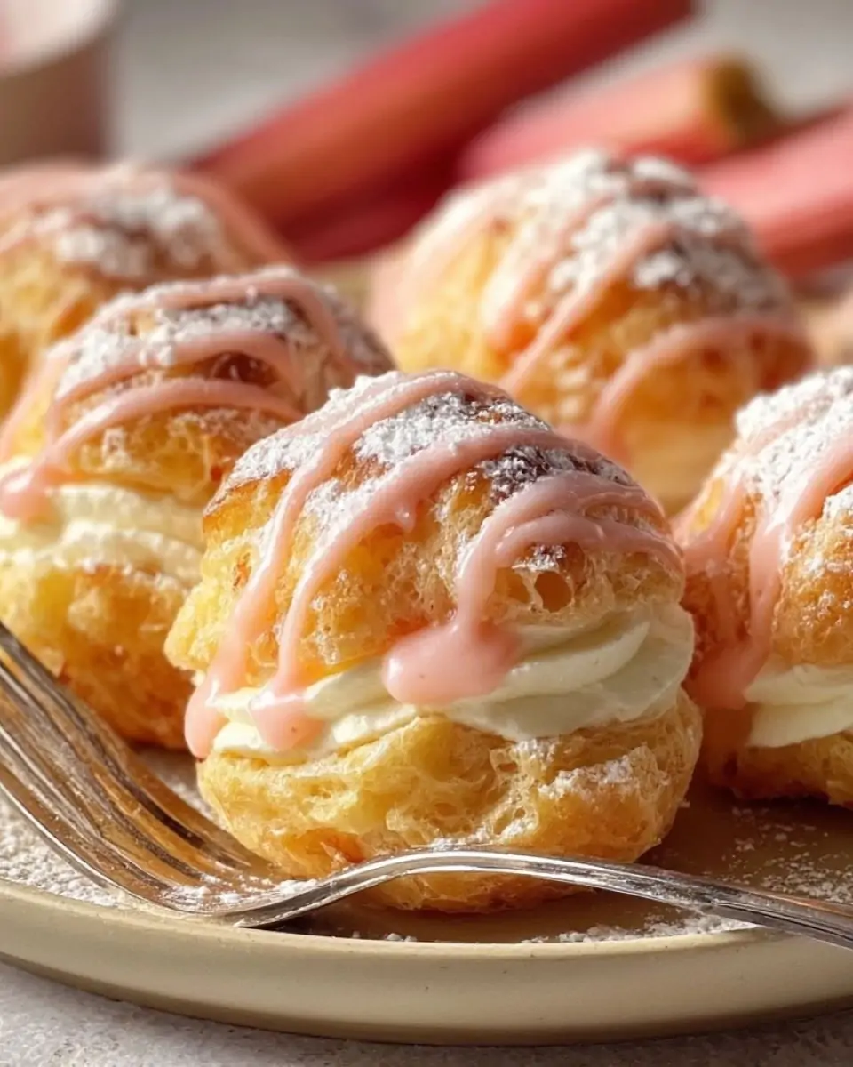 Viral Rhubarb Cream Puffs