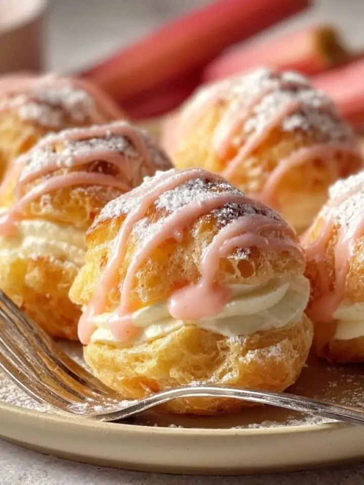 Viral Rhubarb Cream Puffs
